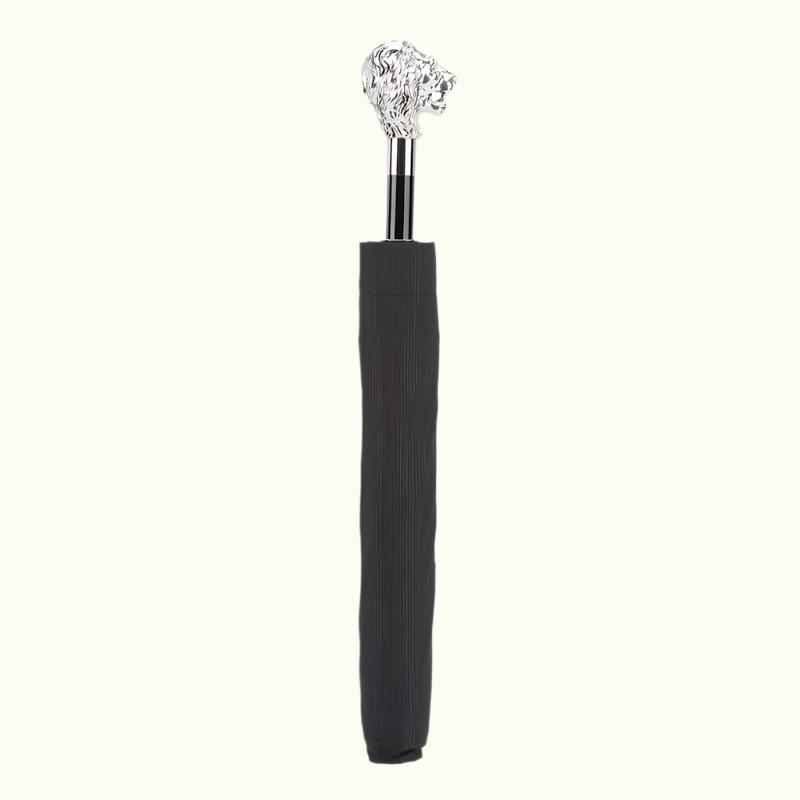 Silver Lion Folding Umbrella