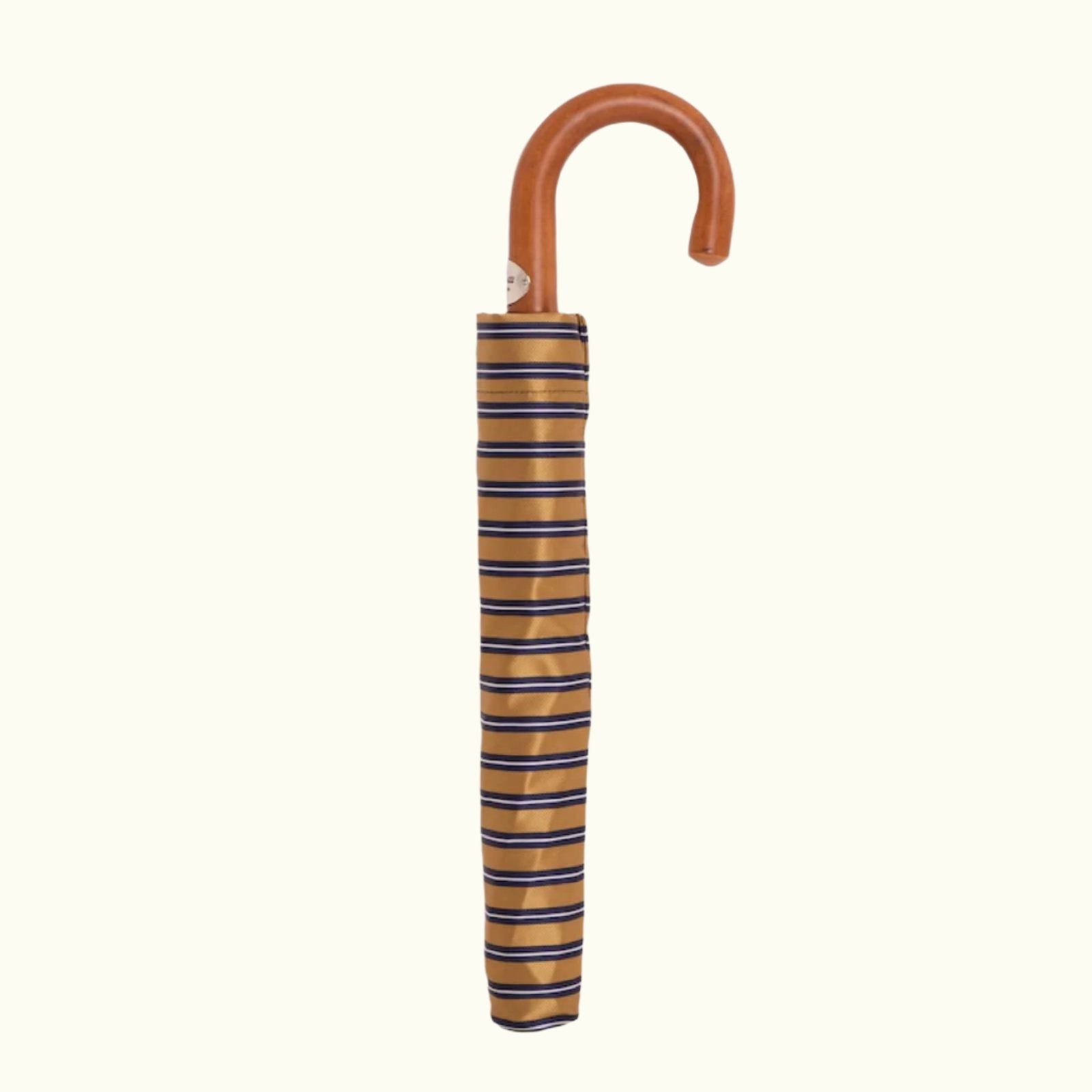 Striped Ocher Folding Umbrella