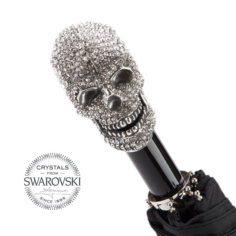 Swarovski® Skull Folding Umbrella