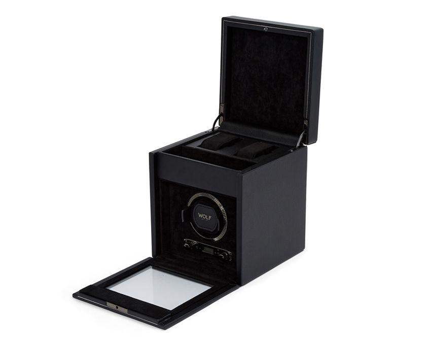 BRITISH RACING SINGLE WATCH WINDER WITH STORAGE GREEN