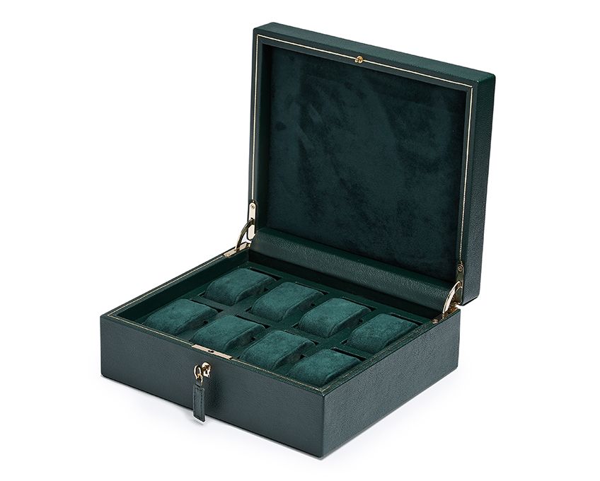 BRITISH RACING 8 PIECE WATCH BOX BLACK