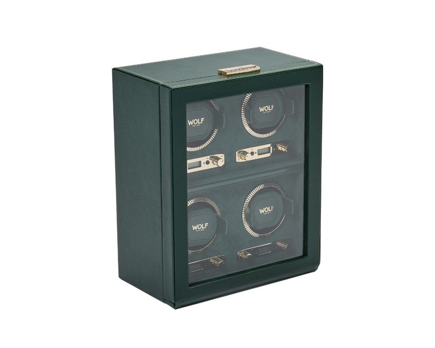 BRITISH RACING 4 PIECE WATCH WINDER BLACK