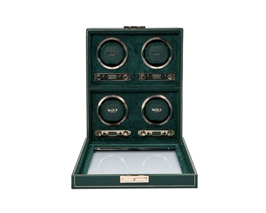 BRITISH RACING 4 PIECE WATCH WINDER BLACK