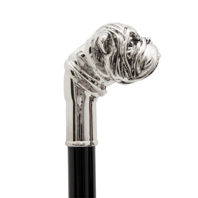 Silver Bulldog Cane