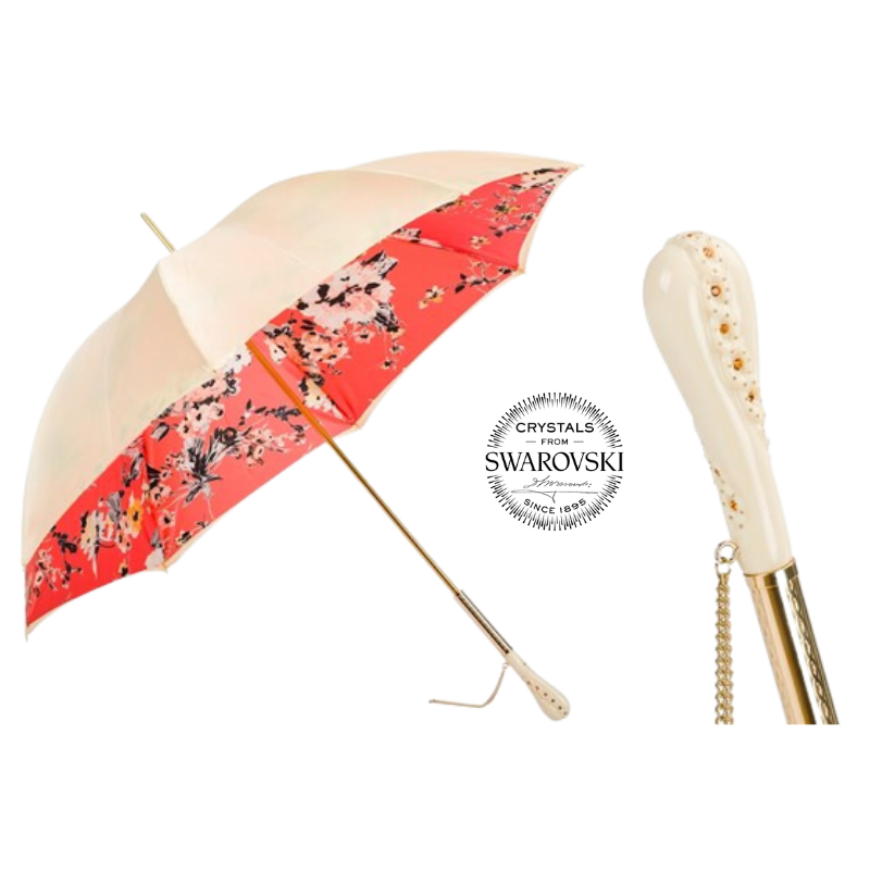 Flowered Vintage Umbrella, Double Cloth