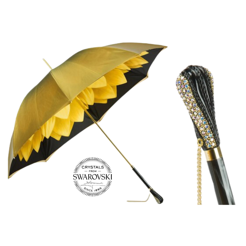 Luxury Gold Dahlia Umbrella, Double Cloth