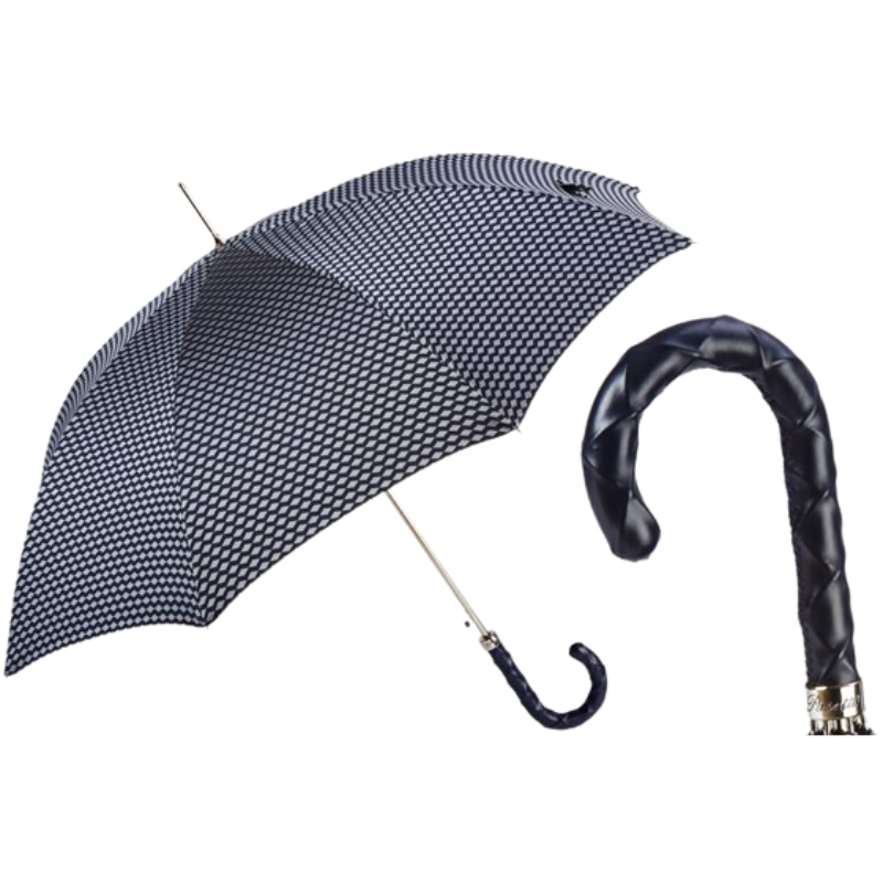 Umbrella with Twisted Leather Handle