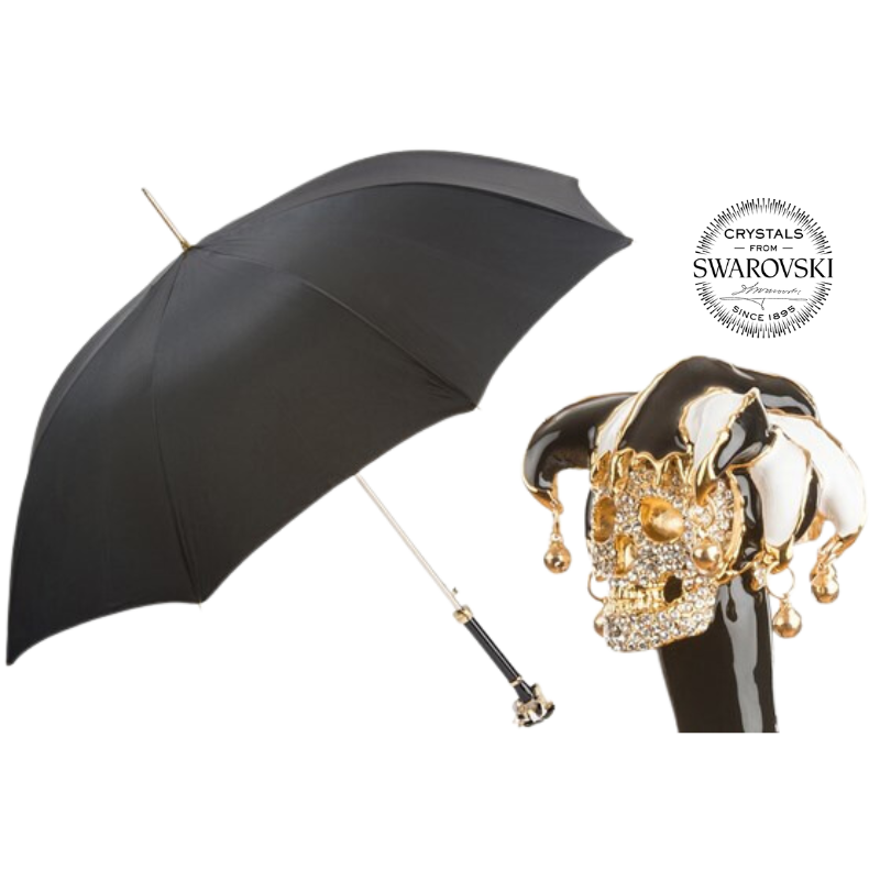 Swarovski® Jester Skull Umbrella