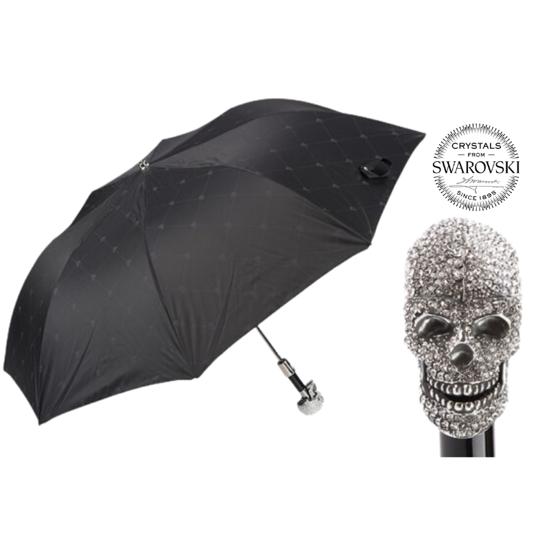 Swarovski® Skull Folding Umbrella