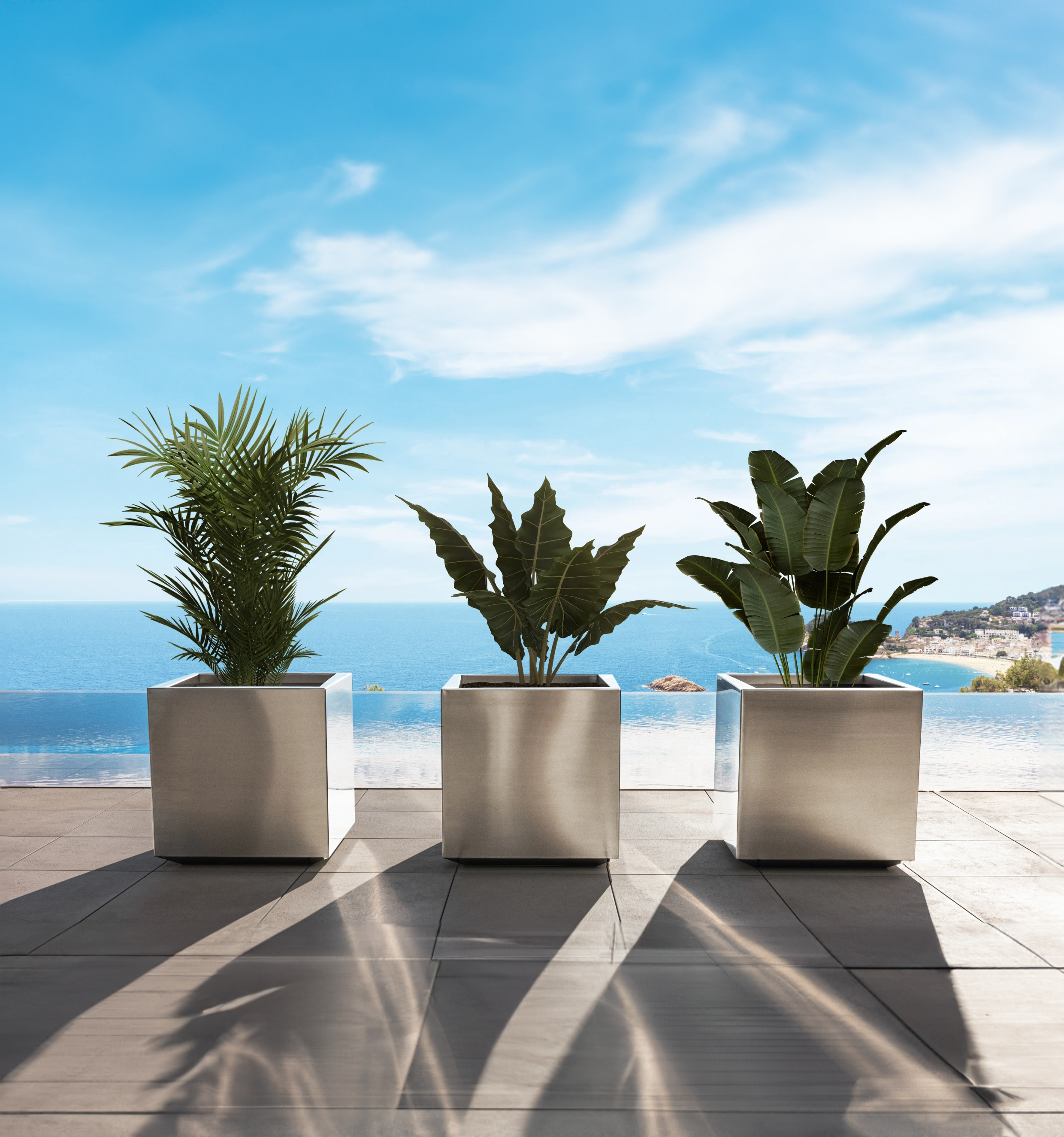 Outdoor Planters Kubik Steel