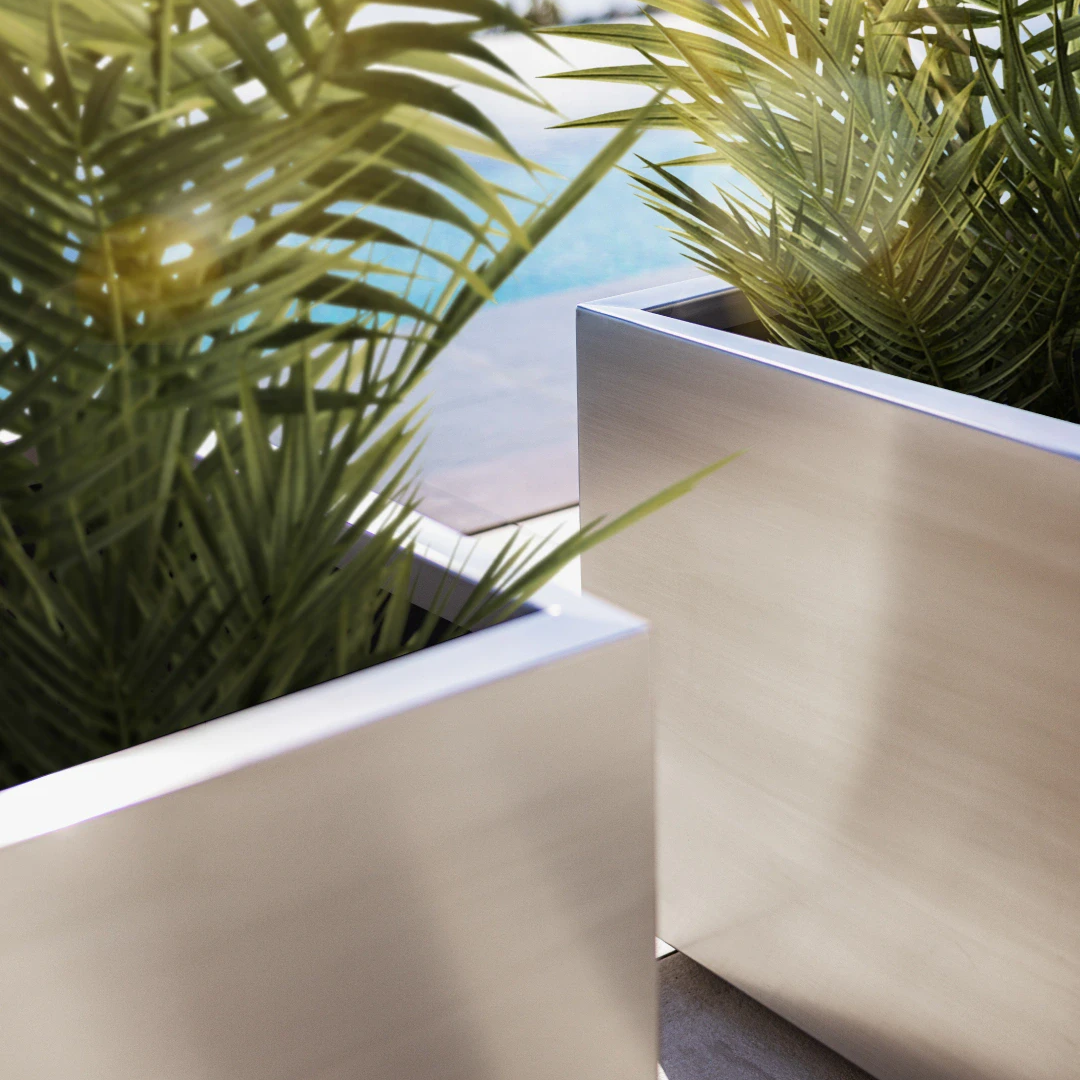 Outdoor Planters Kubik Steel