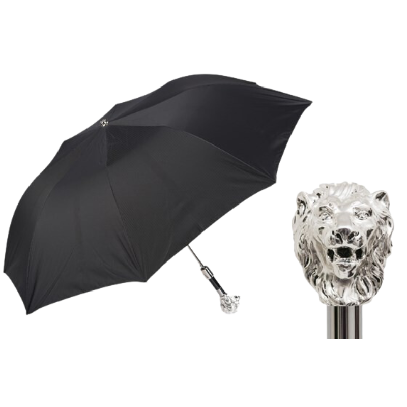 Silver Lion Folding Umbrella