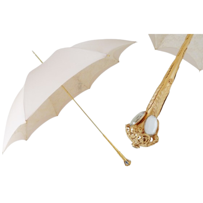 Very Elegant Ecru Parasol, Double Cloth