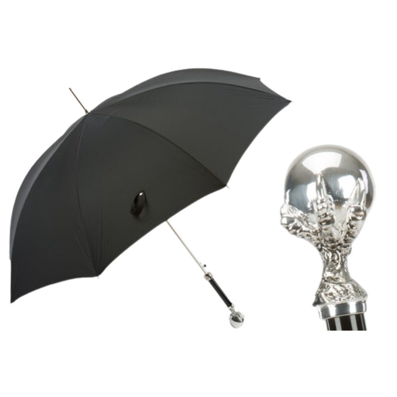 Black Umbrella with Claw Handle