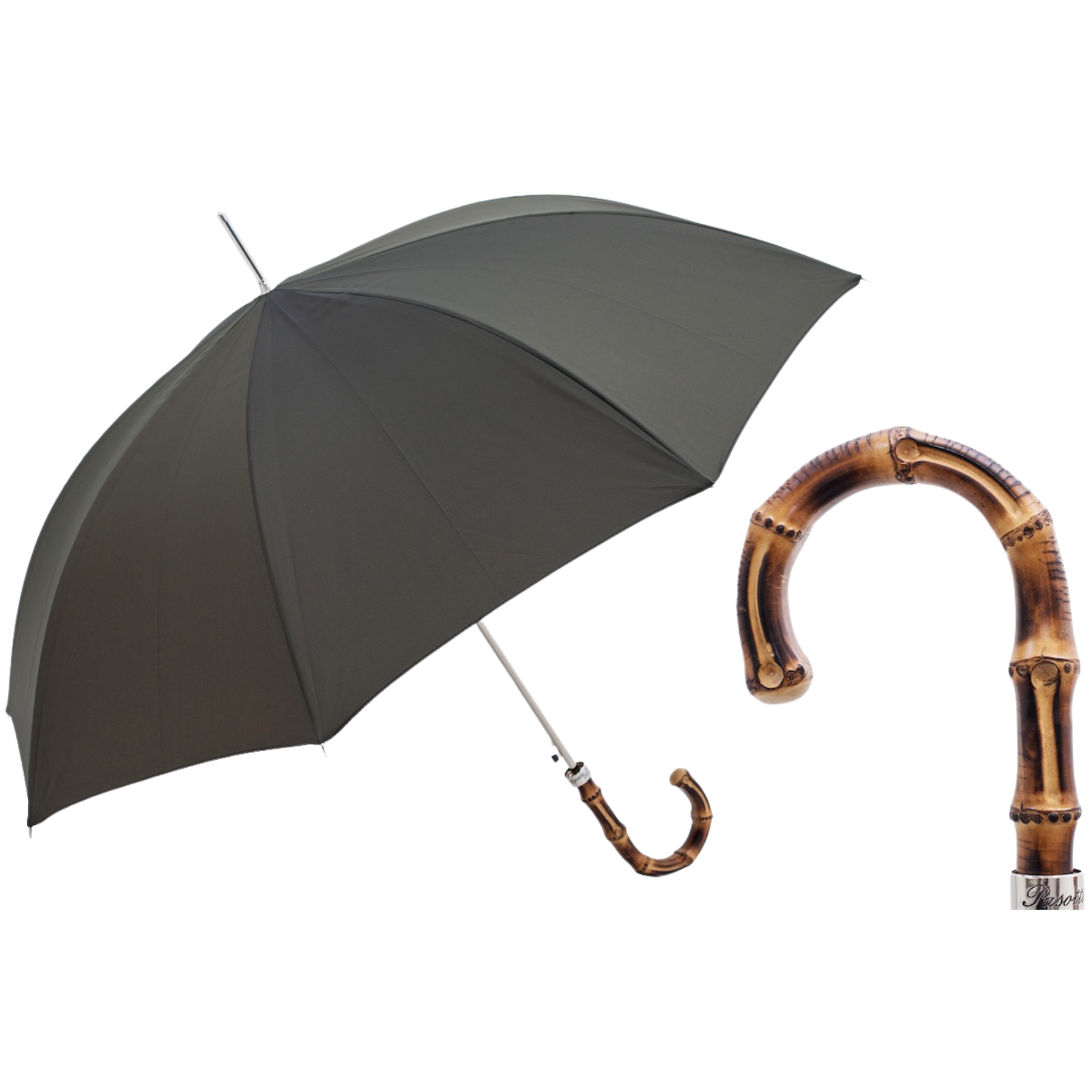 Bicolor Gent Umbrella, Whangee Handle