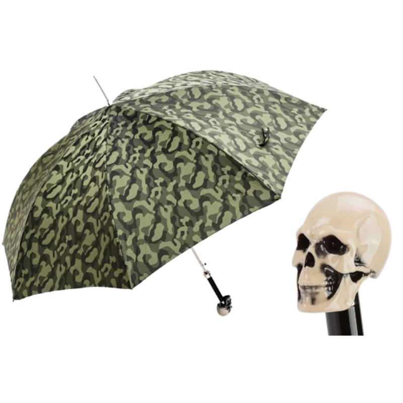 Camouflage Umbrella, Skull Handle