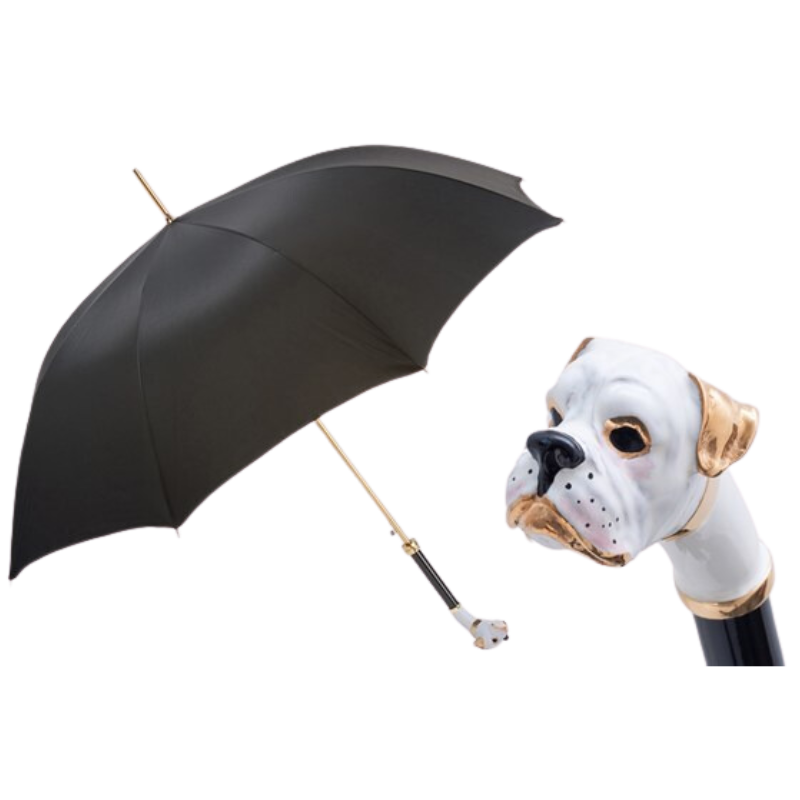 White Boxer Man Umbrella