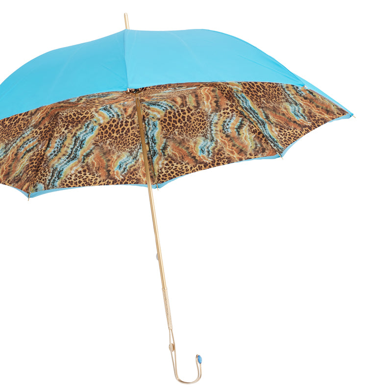 Bright Animalier Print Umbrella, Double Cloth