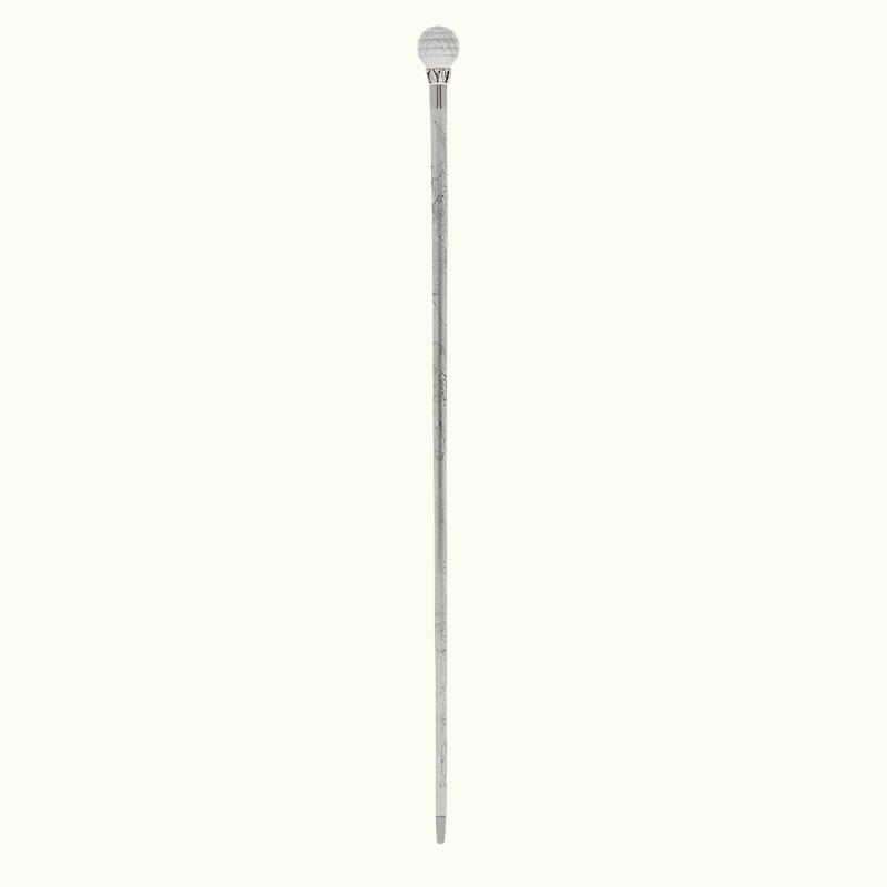 Crystal Ball Cane, Silver Shaft