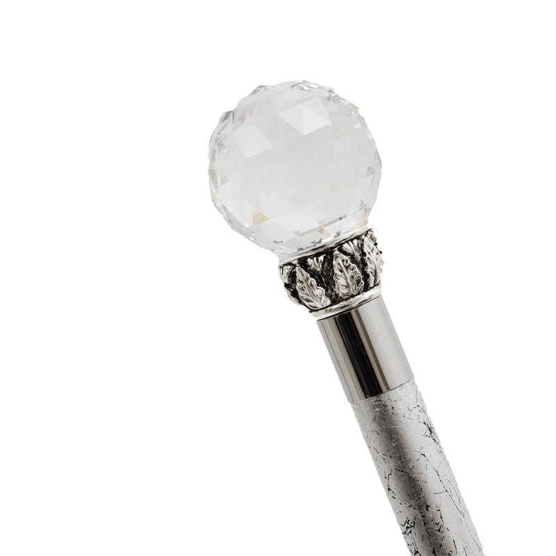 Crystal Ball Cane, Silver Shaft