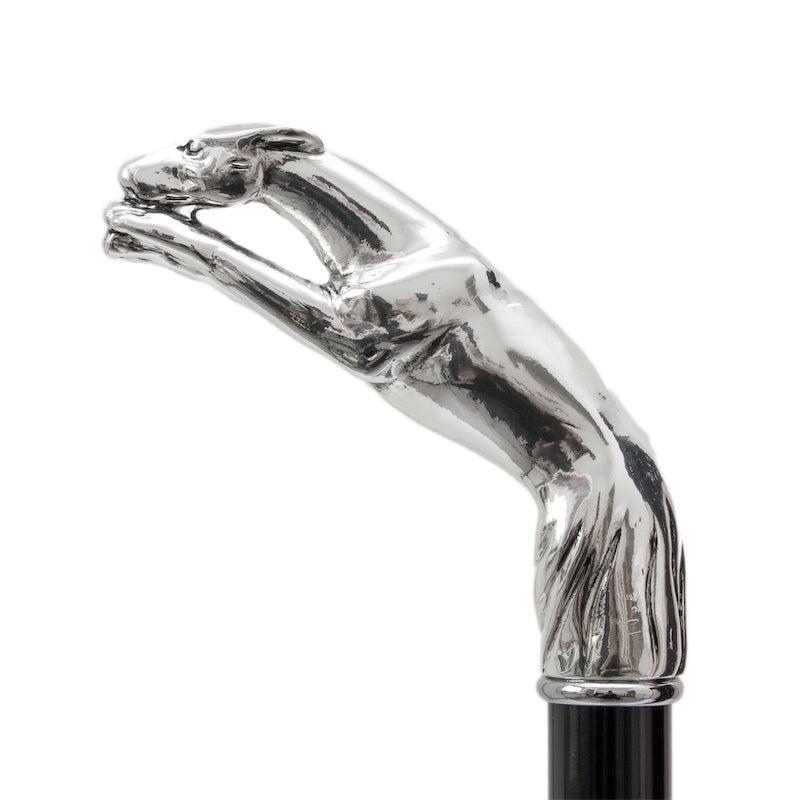 Silver Greyhound Cane