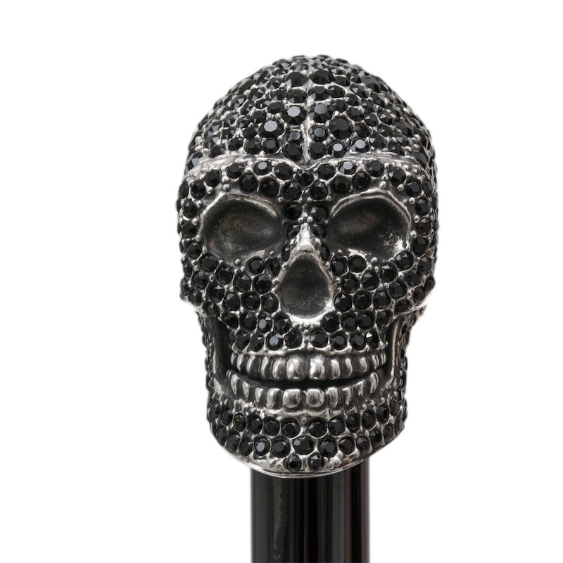 Black Swarovski® Skull Cane