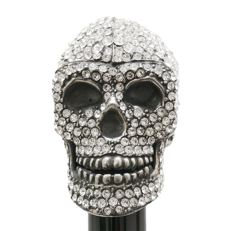 Clear Swarovski® Skull Cane