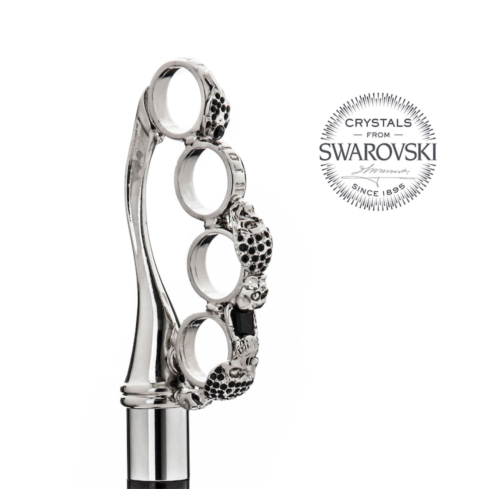 Brass Knuckle Cane with Swarovski® Crystals