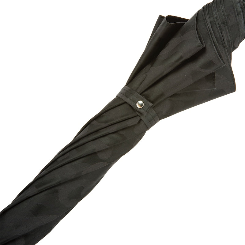 Black Camouflage Umbrella Leather Handle with Skulls