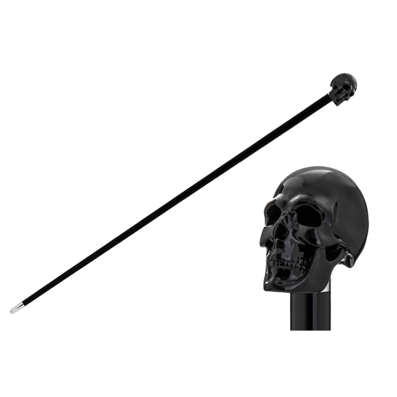 Black Skull Cane - Canes