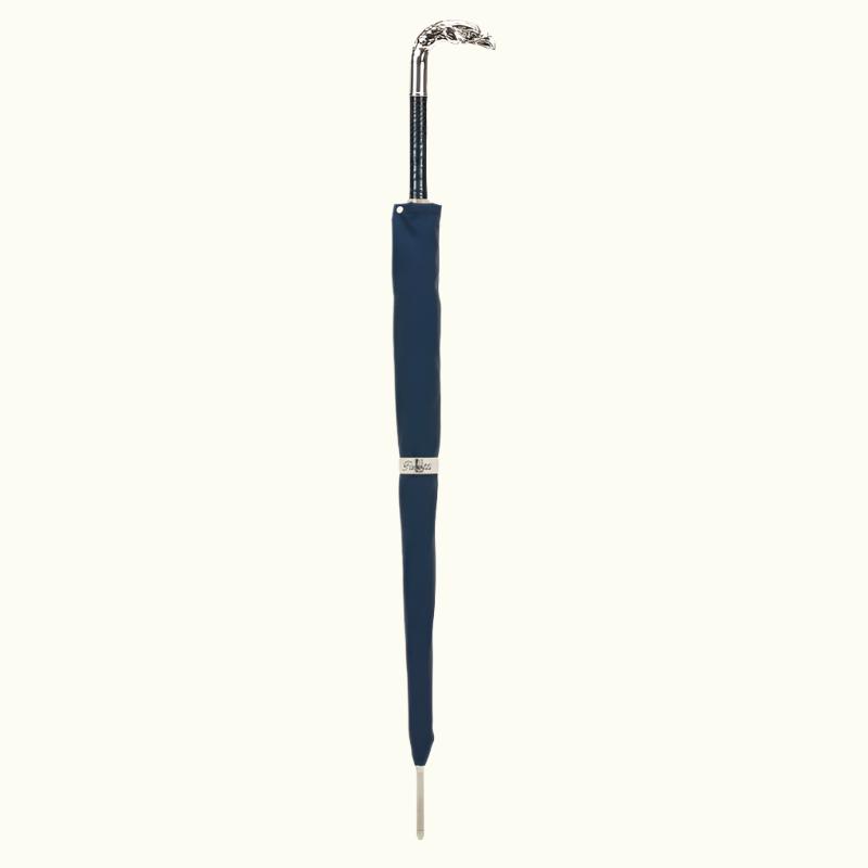 Blue Umbrella Silver Eagle Handle - Umbrella