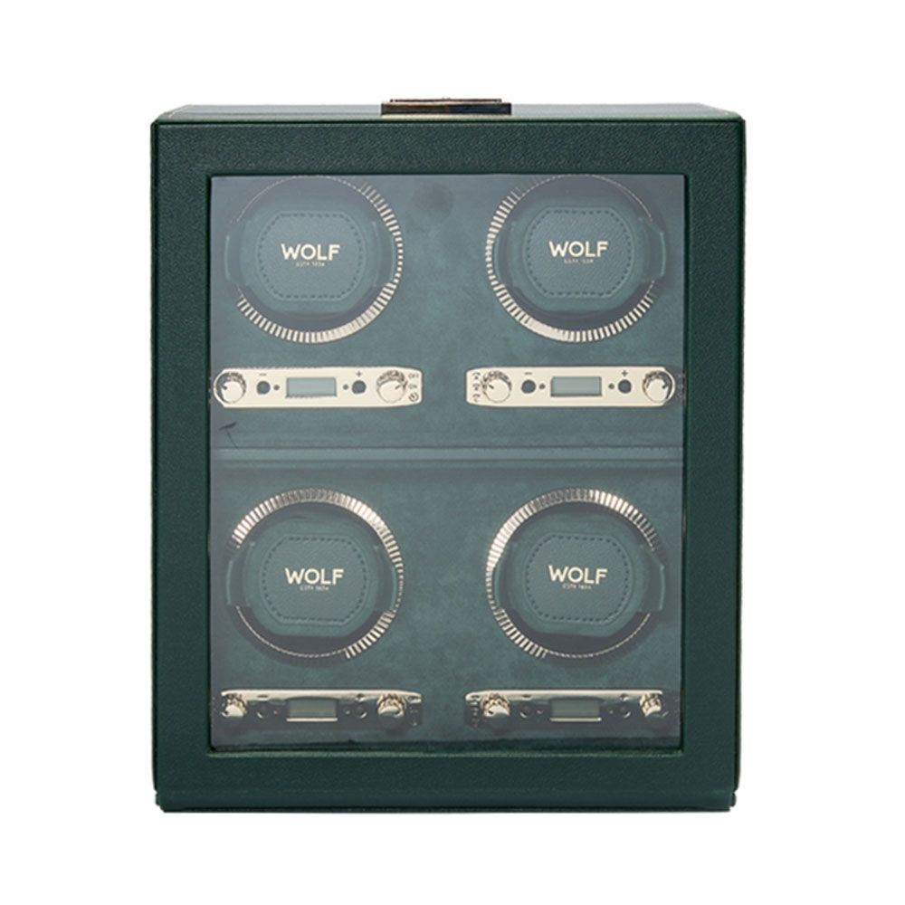 British Racing 4 Piece Watch Winder GREEN - GREEN