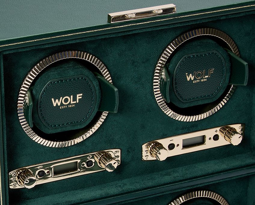 BRITISH RACING 4 PIECE WATCH WINDER GREEN