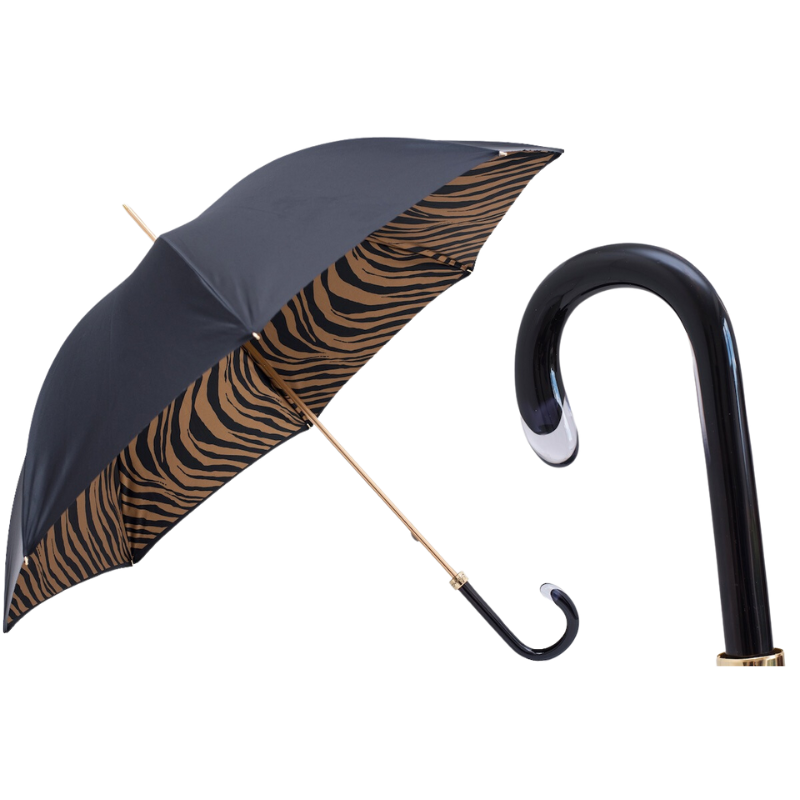 Brown Zebra Print Umbrella - Umbrella