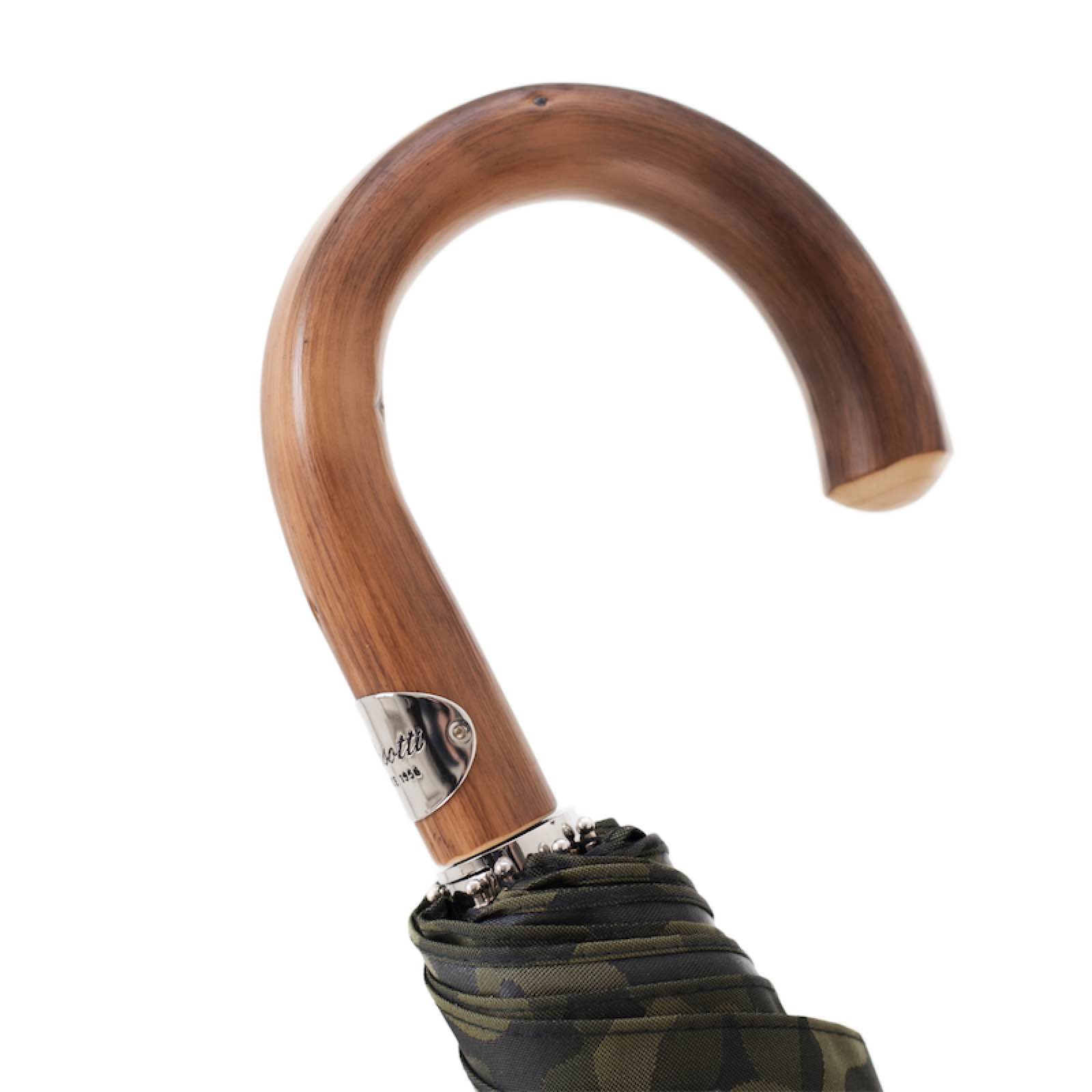 Camouflage Folding Umbrella Wooden Handle - Umbrella