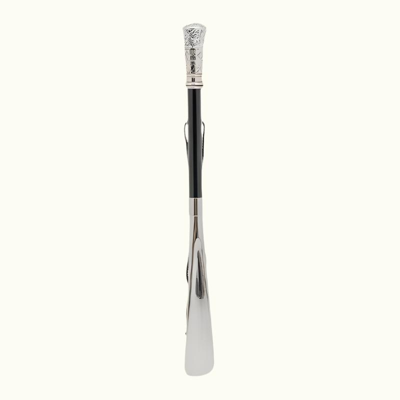 Classic Straight Silver Shoehorn