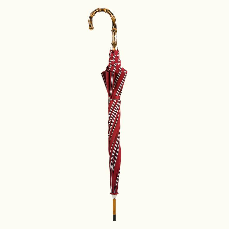 Classic Striped Umbrella Bamboo Handle - Umbrella