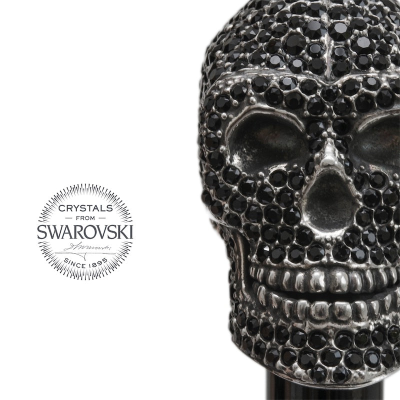 Black Swarovski® Skull Shoehorn