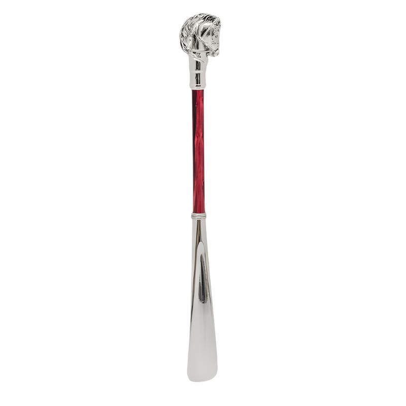 Silver Horse Shoehorn, Red Shaft