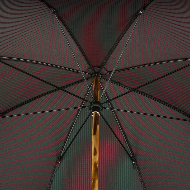 Dark Green Wooden Umbrella with Red Dots - Umbrella