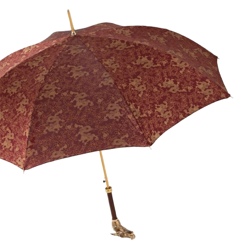 Golden Dragons Burgundy Umbrella