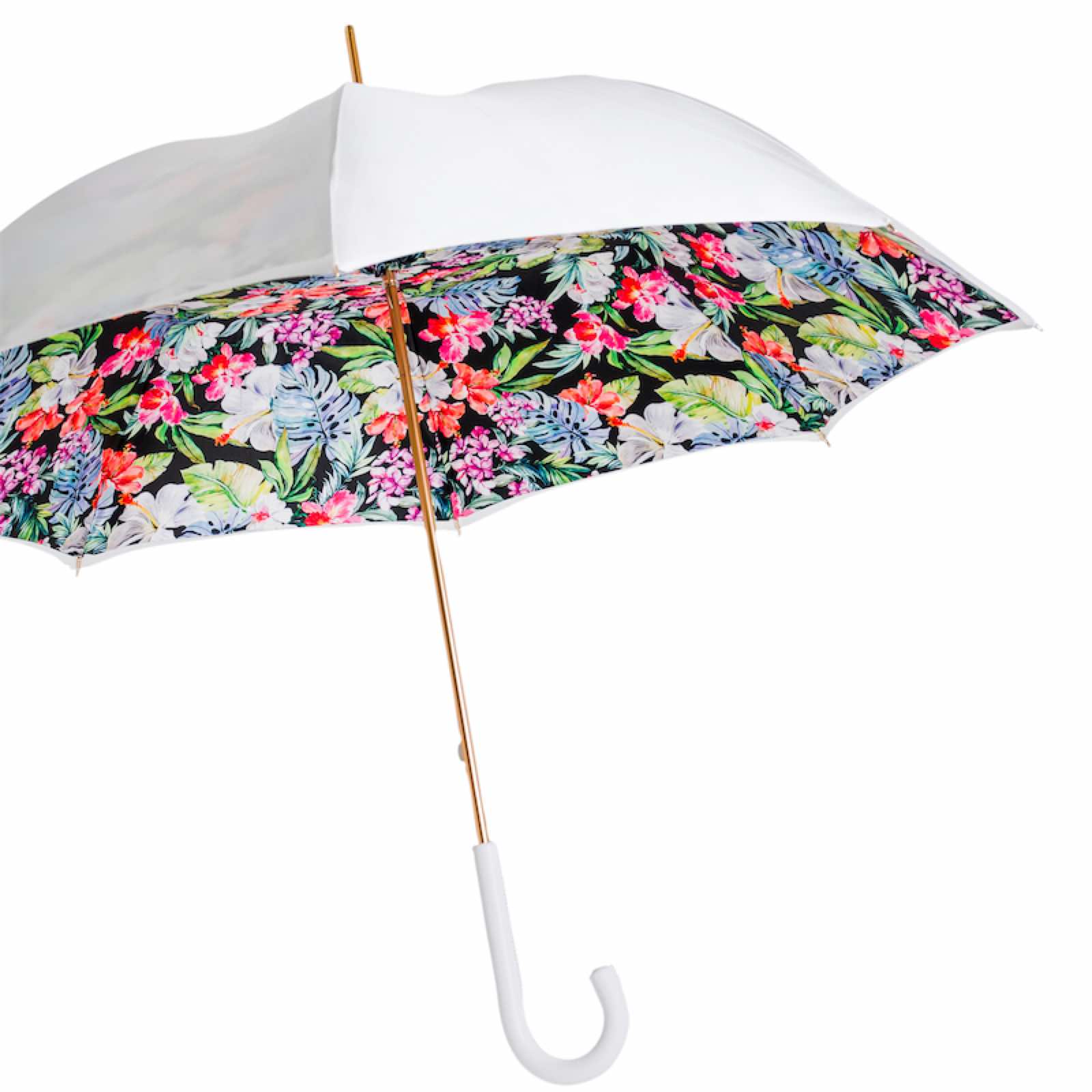 Flowered White Umbrella - Umbrella