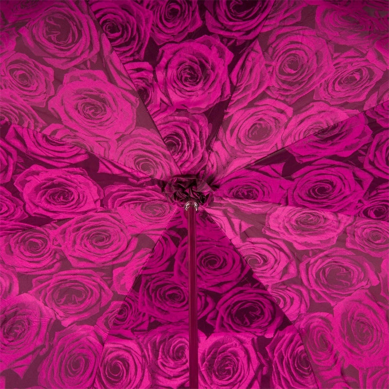 Fuchsia Roses Swarovski® Skull Umbrella - Umbrella