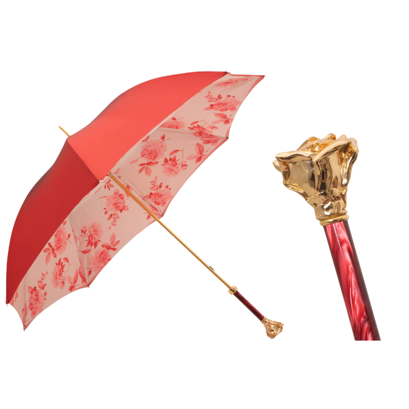 Gold Rose Umbrella - Umbrella