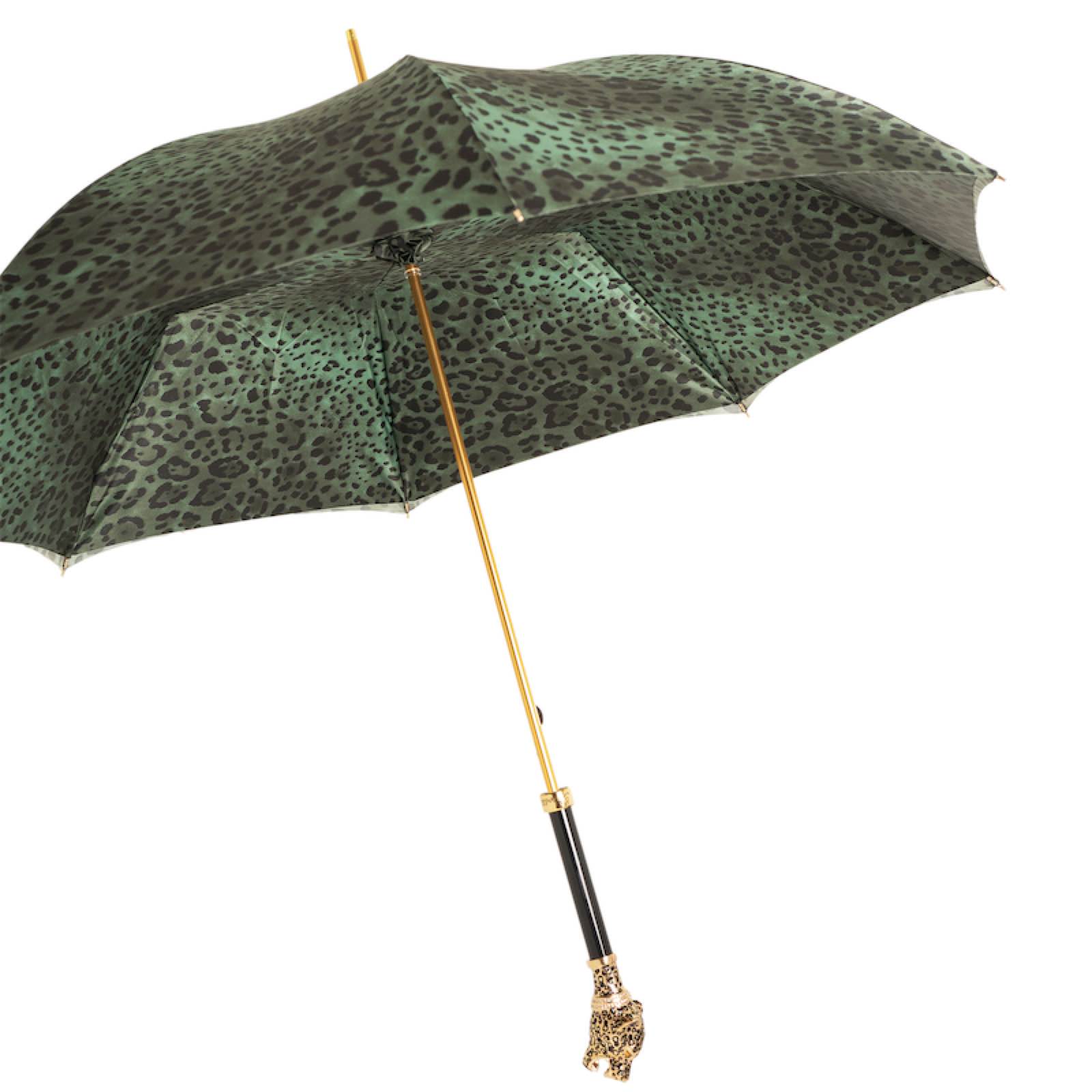 Green Leopardized Panther Umbrella - Umbrella