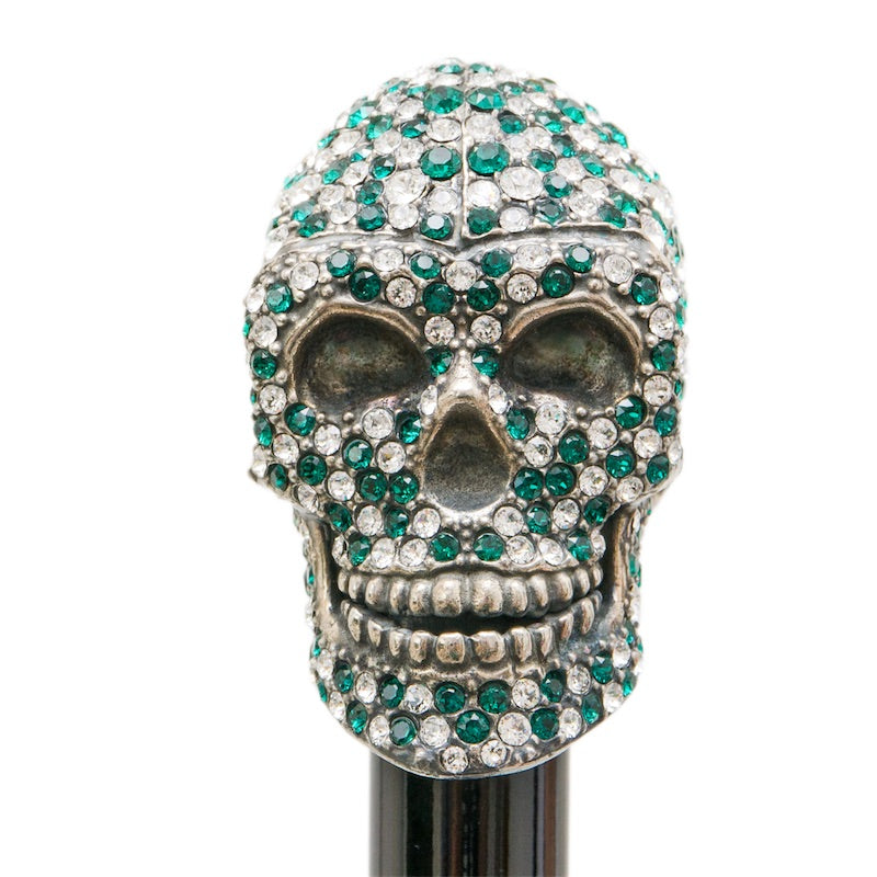 Green Swarovski® Skull Umbrella - Umbrella