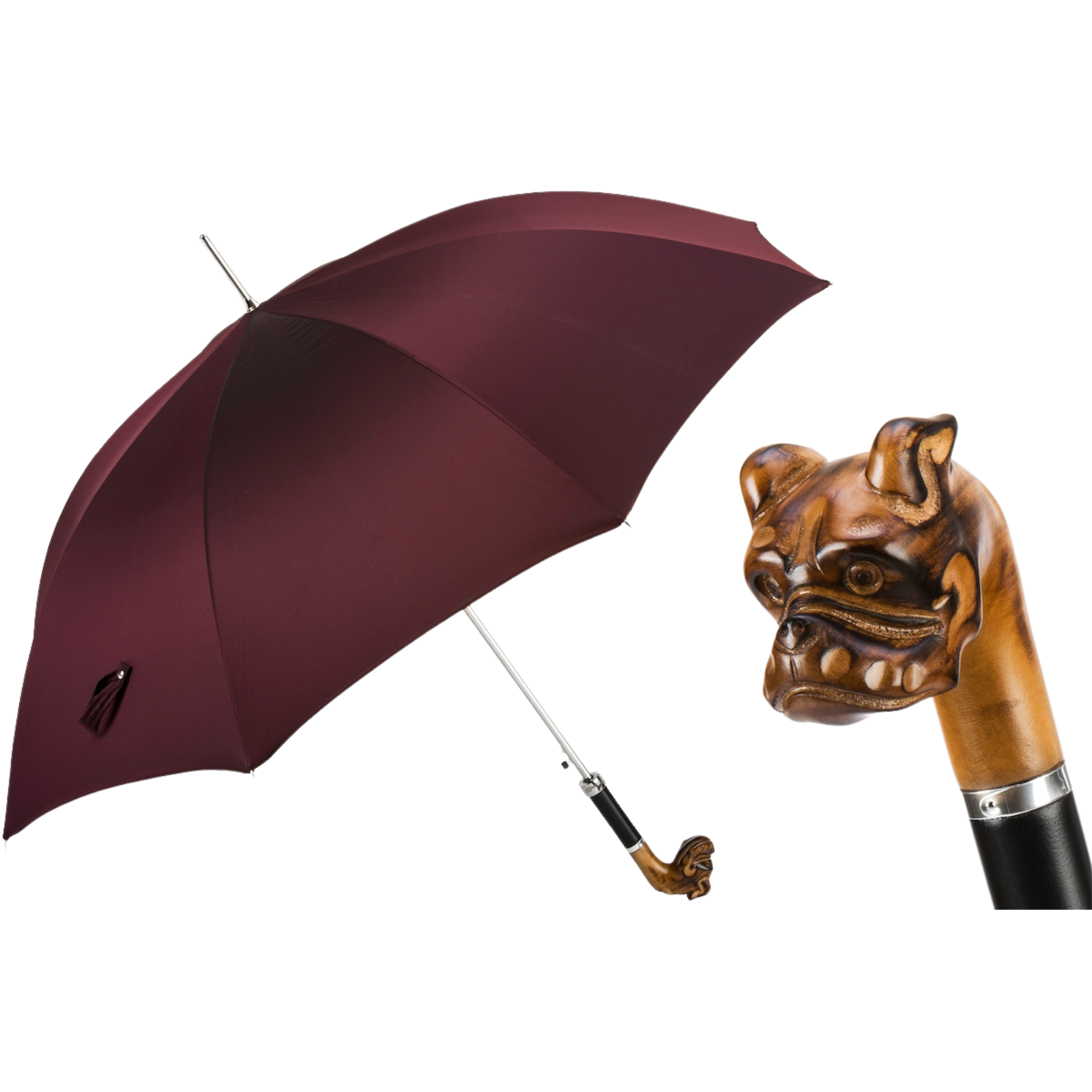 Hand Carved Bulldog Umbrella - Umbrella