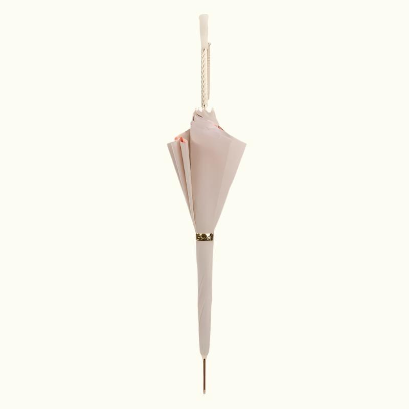 Ivory and Pink Flowered Umbrella - Umbrella