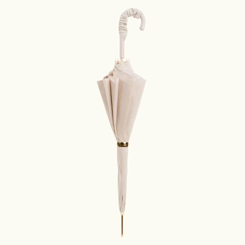 Ivory Umbrella with Dots Double Cloth - Umbrella