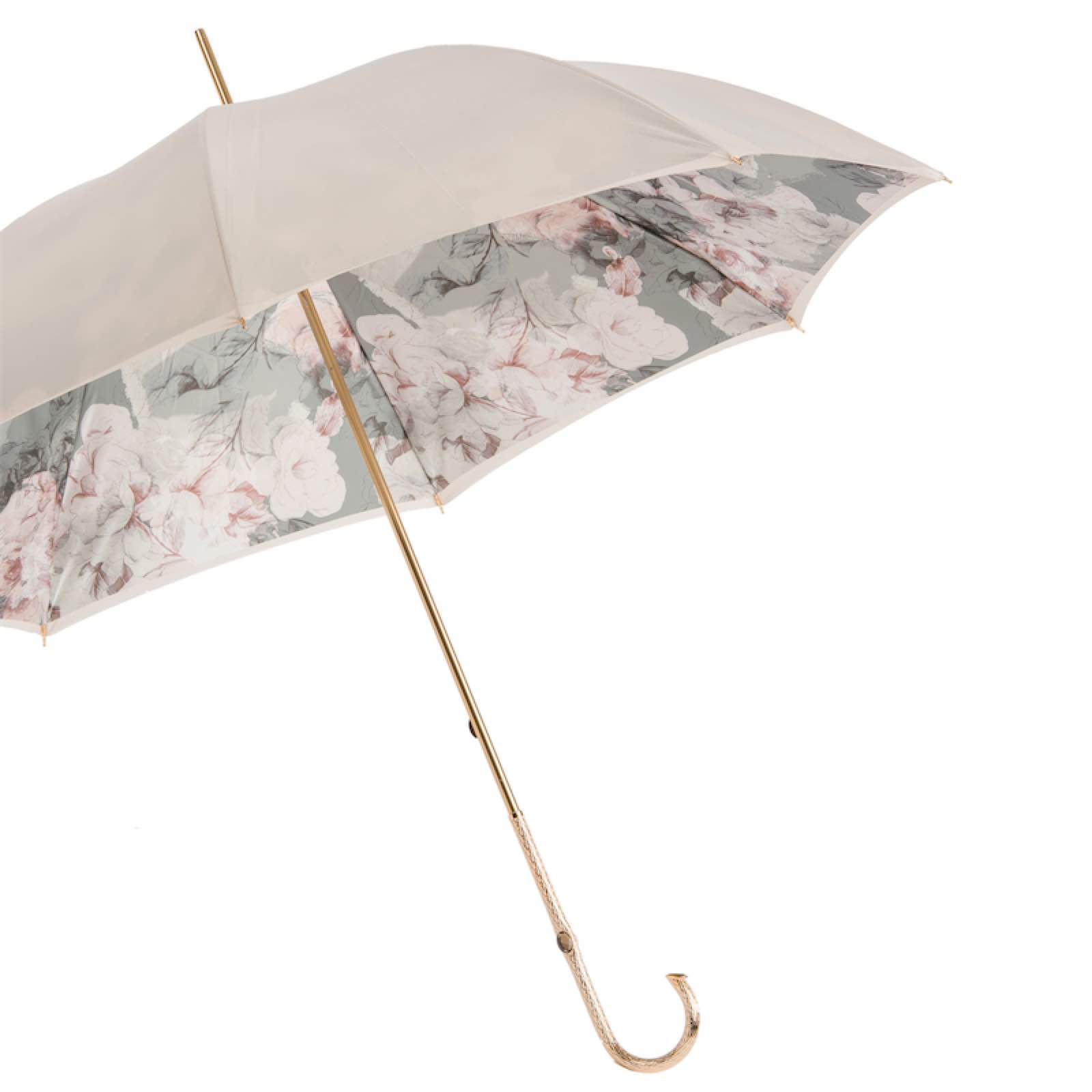 Ivory Umbrella with Flowers Inside - Umbrella